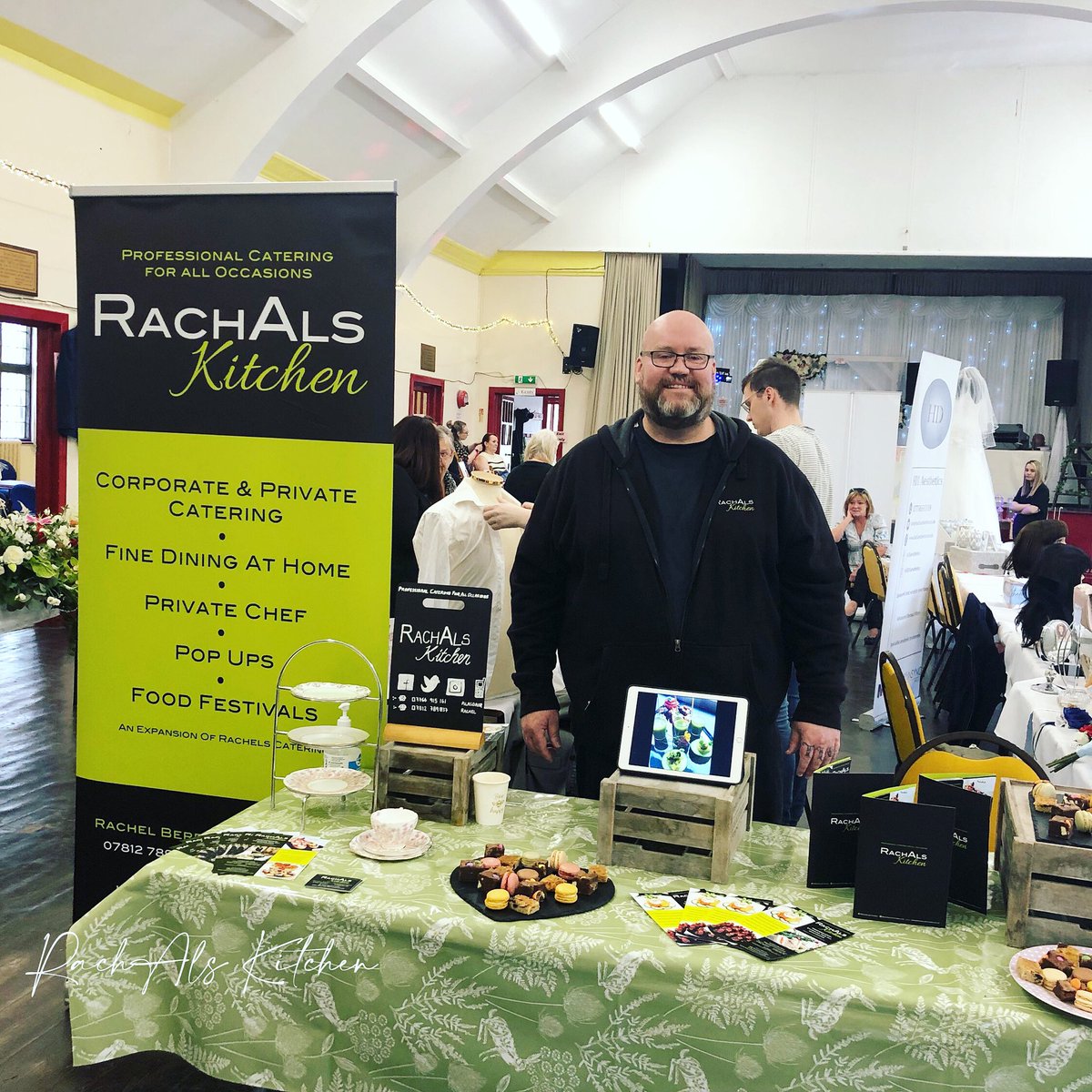 RachAlsKitchen's tweet photo. All set up at #holmbridge #villagehall for todays #weddingfair … #holmfirth #wedding #weddingcatering #caterers…come down and see all the great #suppliers …#pimpitupweddings… https://t.co/p7pfCsFhac