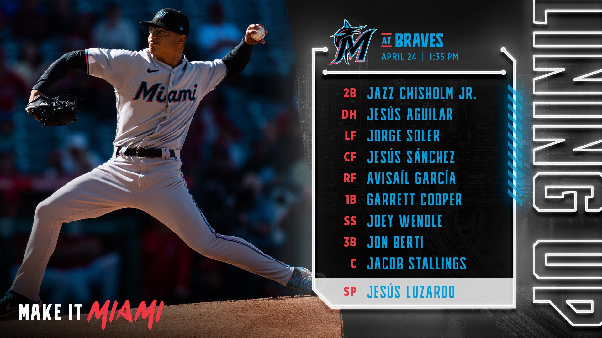 Miami Marlins på X: Last one between fish and bravos. 👀: @BallySportsFL  👂: @FoxSports940, @radiomambi710 ⌚️: 1:35PM #MakeItMiami   / X