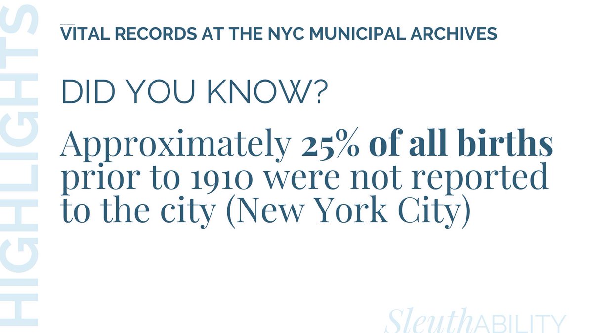 #Sleuthability highlights.

Marcia Kirk of <a href="/nycrecords/">NYC Dept of Records</a> provides an overview on the vital records available.

To catch this talk and others, viewing on demand through to April 30 visit: sleuthabilty.heysummit.com

#genealogy #vitalrecords #records