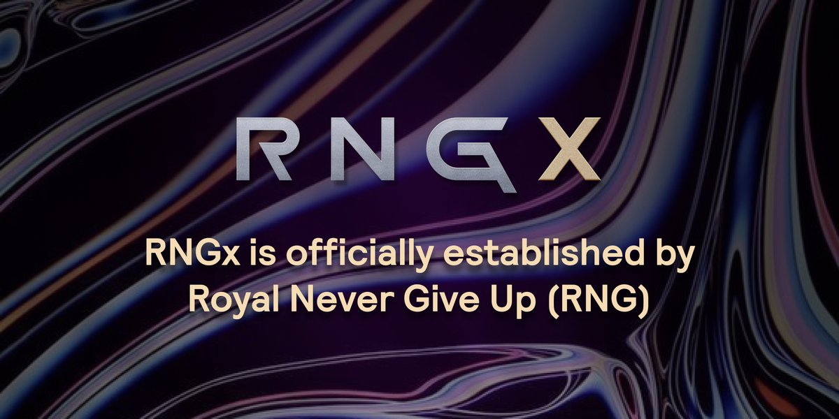Foundation_RNGX's tweet photo. RNGx is the foundation established by the esports organization Royal Never Give Up (RNG), investing in blockchain and metaverse projects.

#RNGWIN #Metaverse #blockchain https://t.co/h35AwIWqmv