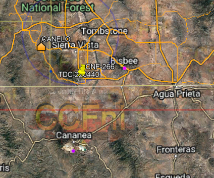 CCFirenIncident's tweet photo. #AzFire #MontezumaFire .#CNF-266 .#Wildfire .ASH CANYON [#SVRD].31 22.974, -110 14.718. RESOURCES RESPONDING. #HuachucaMtns #CochiseCounty  https://t.co/V6WdxaiOQH 
0923:#SEACom advises #BP states camera fire  spoted w/ camera and isapprx 400yds x 500yds at this time. https://t.co/Mr425S1FTL