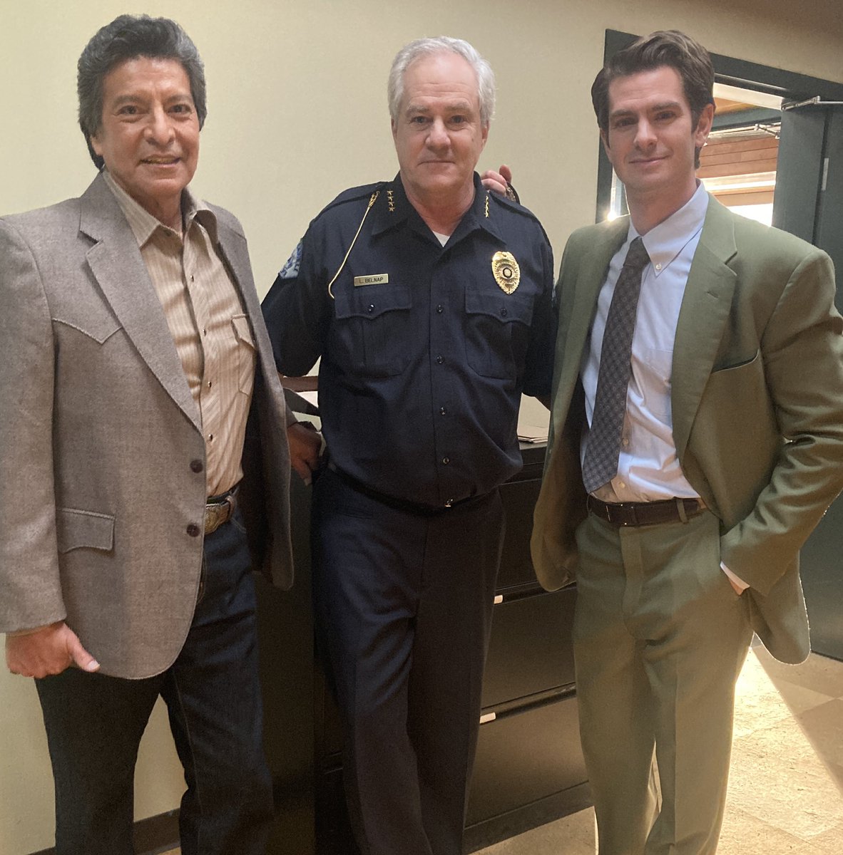 BarclayHope1's tweet photo. Under the Banner of Heaven. Here it comes… #andrewgarfield #gilbirmingham #lanceblack #ronhoward #jasonbateman #workingwithpros how did I find myself working with two geniuses? https://t.co/MMr3y9NzDN https://t.co/eapD4JULO5