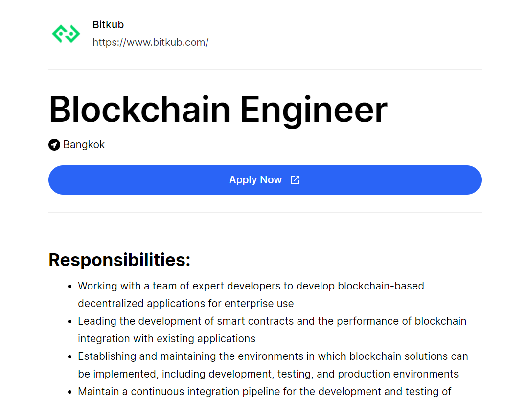 web3internships's tweet image. Blockchain Engineer
@BitkubOfficial
🌍Bangkok
👉web3internships.com/info/blockchai…
#web3 #internship