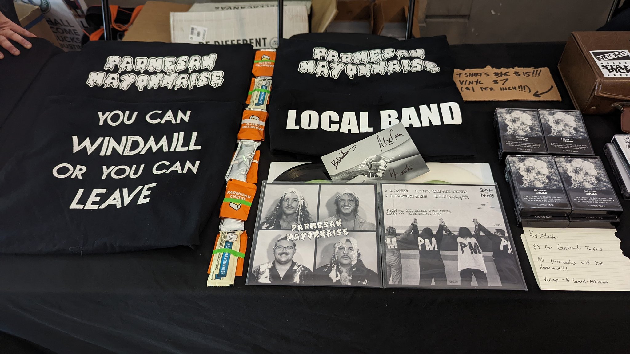 Goad Gatsby on Twitter "Actual band merch from SameSt0ry and Parmesan Mayonnaise which are