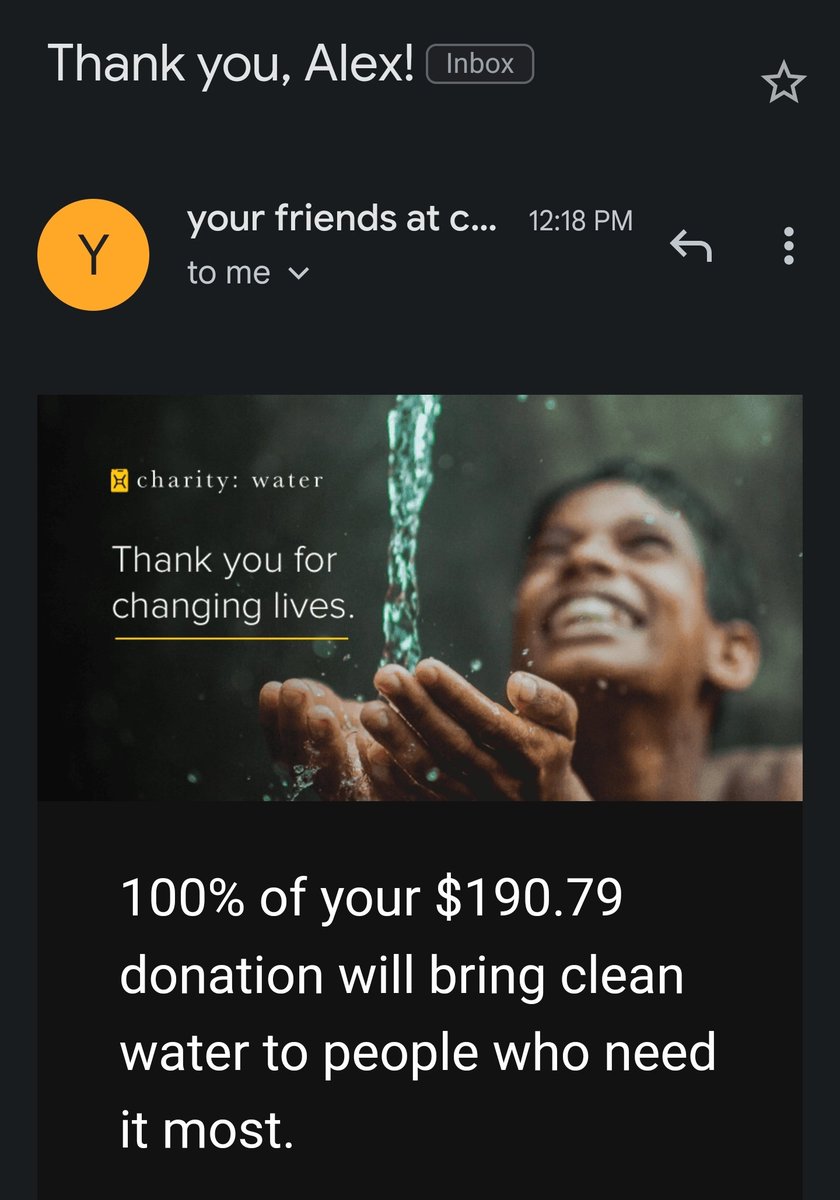 As always, every Gladsworth sub and donation will go directly to <a href="/charitywater/">charity: water</a>. Excited for our most recent payout from <a href="/Twitch/">Twitch</a> of $190.79. You're all the best!