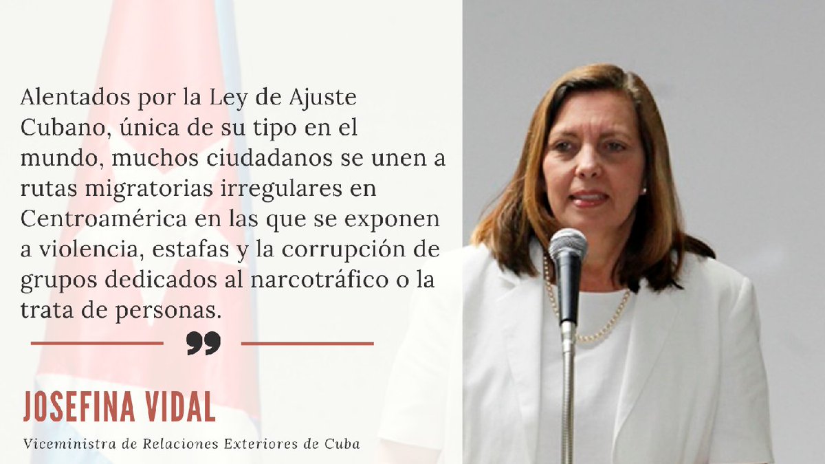 Mariana49247136's tweet photo. Hoy el migrante🇨🇺 vuelve a creer que puede acceder a 🇺🇲 por vías irregulares y que es la única vía que le queda. La R/ de EEUU ha sido el cierre de las relaciones en el ámbito migratorio, mientras #Cuba promueve la circularidad de la migración.
#Migraci… https://t.co/PilRmFXuWW