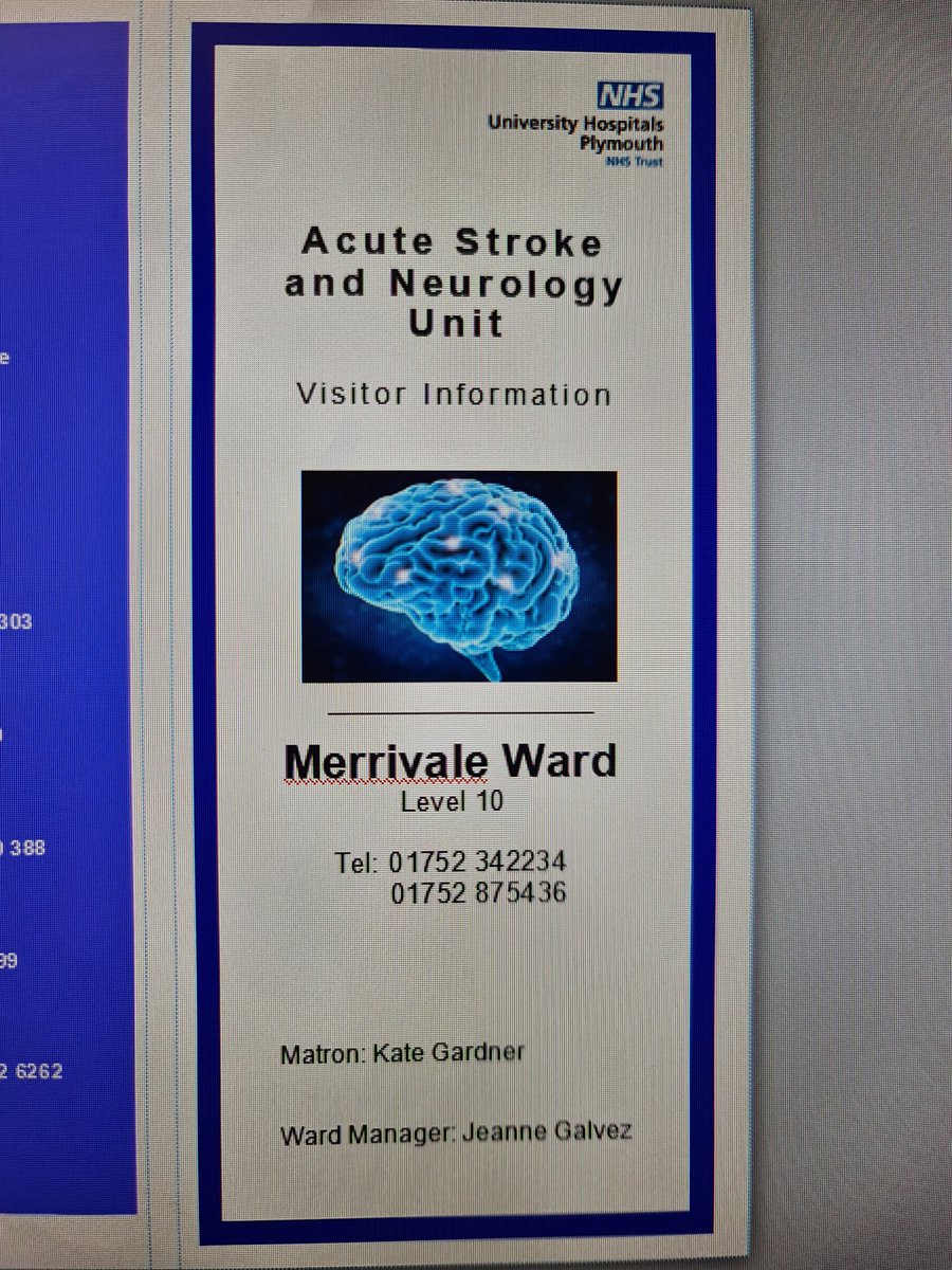 PlymAcuteStroke's tweet photo. New visitor information leaflets almost ready for printing! #merrivaleward #teammerrivale
#acutestrokeunit #neurology #patientinfo #visitors @Galvezjeanne03 @KimberleyBond83 https://t.co/Hkdktg0O9S
