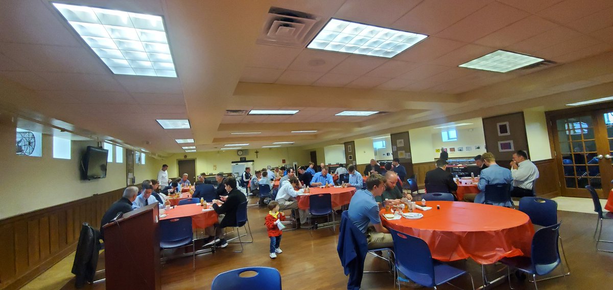 Thank you, Brett Illig, for an amazing talk about presence in our son's life.  The father/son communion breakfast is back and only going to grow.