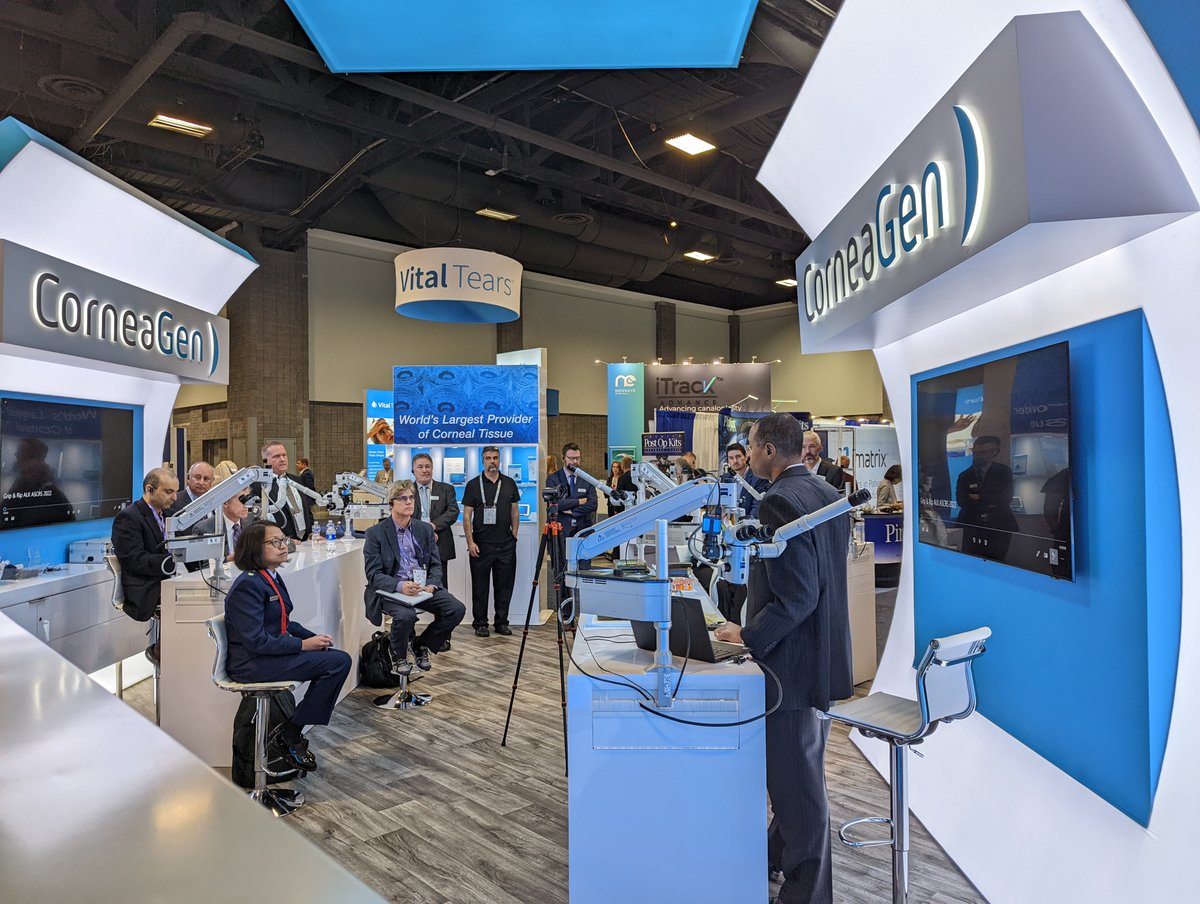 CorneaGen_'s tweet photo. Day Two at the CorneaGen booth! We've had some phenomenal demos by Dr. John Berdahl and Dr. Mark Vital to round out our live program, and as always, our expert Surgical Product Specialists are ready to discuss our lineup of tissue services and products.
#ASCRS2022 #CorneaGen https://t.co/5TkJMwRtc2
