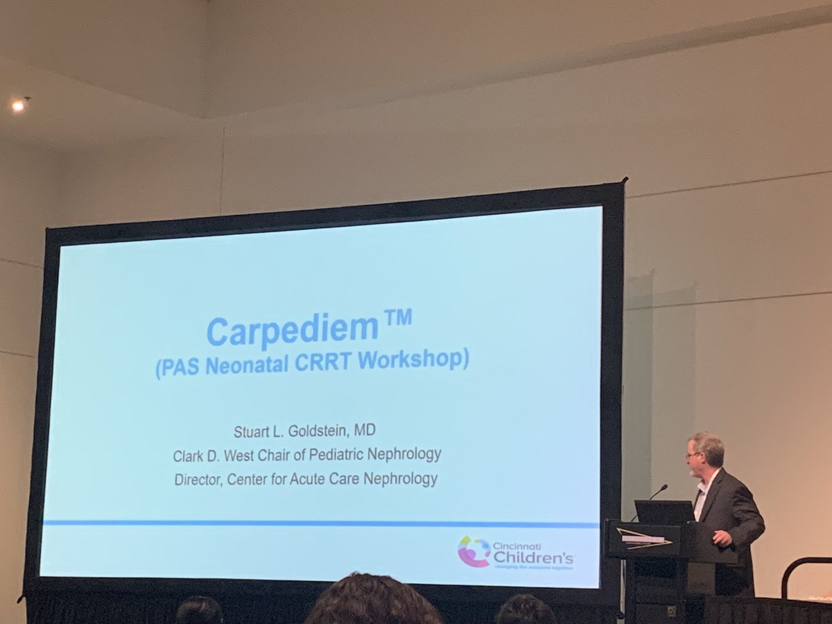 Hearing the experts telling us about neonatal CKRT including @slgold777 @menonshina @DDD_Askenazi - can’t get better than this