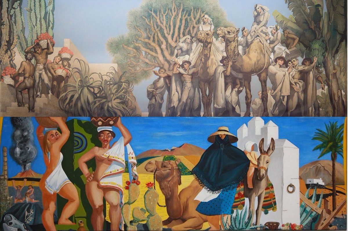 Ya he comentado las coincidencias en el discurso de Néstor Martín-Fernández de la Torre y César Manrique Cabrera. Les invito a descubrir las similitudes en torno a una obra que titulan de forma similar: ‘Alegoría de la Tierra’ y ‘Alegoría de la isla’.
islasbienaventuradas.blogspot.com/2022/04/alegor…