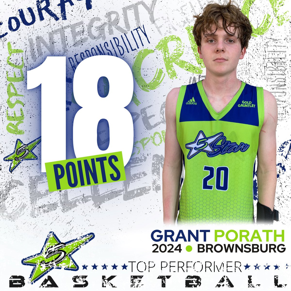 5Star 2024 begins day two in the Adidas Gauntlet with a 49-37 win over Hoop City. 

Grant Porath - 18pts
Jordan Maust - 8pts

3-0 on the event. #FSL
