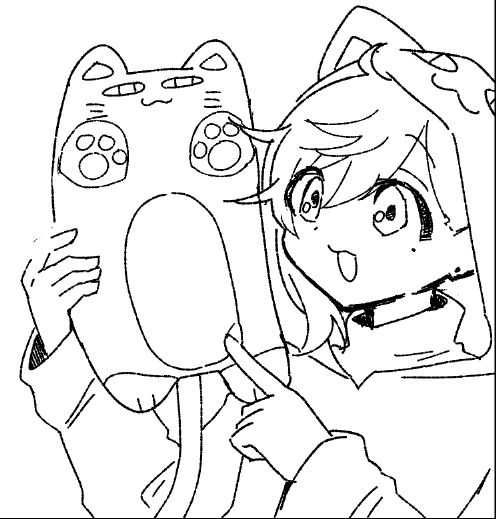 急遽描きたくなったロトとツーショットのコマ 