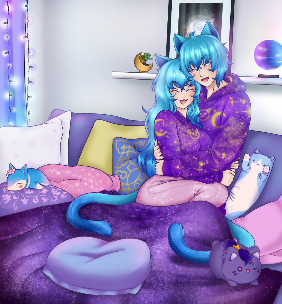 DashieVtuber's tweet photo. Surprise #CozyCatboiArt cuties! HUGE thankies to @danica_envt for this masterpiece! It's adorable! Featuring cameos from @NovaAsheVtuber @PawsworthWrites and @_Silvervale_ as ADORABLE little plushies! Show them all love!

#AsheNovArt #Drawsworth #Vtuber #ENVtuber #VTuberUprising https://t.co/dTFuLli9cQ