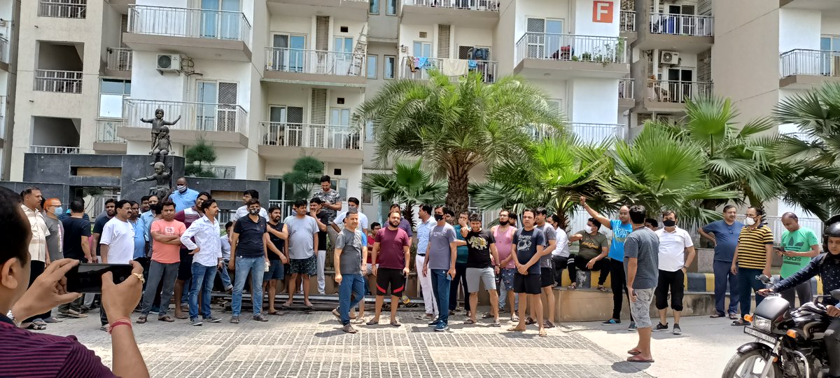 Is administration listening? <a href="/PMOIndia/">PMO India</a> <a href="/CMOfficeUP/">CM Office, GoUP</a> <a href="/narendramodi/">Narendra Modi</a> <a href="/HardeepSPuri/">Hardeep Singh Puri</a> <a href="/UPRERAofficial/">Uttar Pradesh Real Estate Regulatory Authority</a> <a href="/OfficialGNIDA/">Greater Noida Industrial Development Authority</a> <a href="/suhas_ly/">Suhas L Yathiraj</a> Today <a href="/FusionResidents/">Fusion Homes Residents</a> protested against @FusionBuildtech for arbitrarily raising maintenance charges from ₹1.8 to ₹2.65/sqft tatalling to over 65 lakhs/mnth