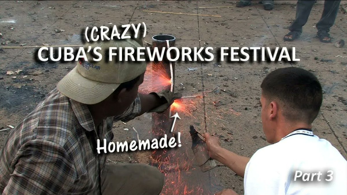 It’s the annual Fireworks festival, and this Cuban town’s entire plaza is ringed with thousands of homemade fireworks - with the spectators milling around inside. It's the closest thing you'll see to WW3. Get ready to have a blast! buff.ly/3Bp84lk #fireworks #Cuba