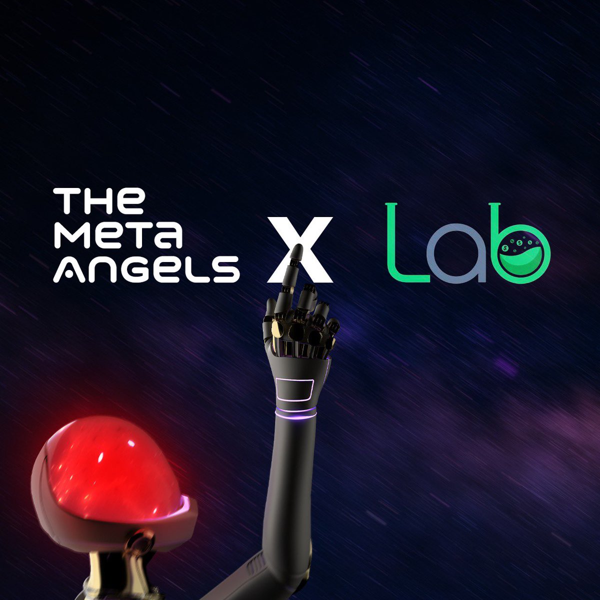 Are you hunting for sick art AND utility on #cronos? Then definitely look at MetaAngels x The Lab! 
Together we're giving away 5 WL spots for #crofam

🧪  Follow <a href="/theMeta_Angels/">theMetaAngels</a> and <a href="/TheLaboratoryIO/">The Laboratory</a>
🧪  ❤️  + 🔄 
🧪  Tag 3 friends!
🧪  Join Discord! 
#CrazyScientists #MetaAngels