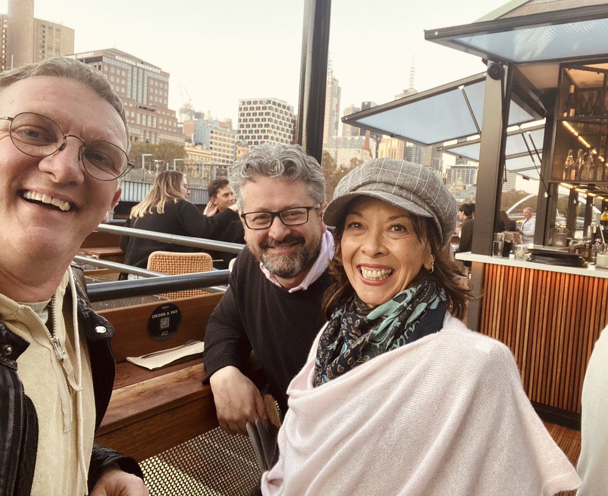 johnrigbymusic's tweet photo. A fabulous night with fabulous friends in a fabulous city @LaurenceConnor1 @KTipoki  #JoAnnHunter #BreeTipoki. One more day in Melbourne  then off to Sydney. #GoGoJoe @JosephMusical 🐪🌈🇦🇺 https://t.co/aE3UWGX6oe
