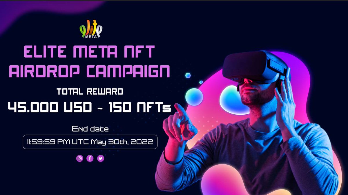 New #airdrop: EliteMeta
Reward: 1 NFT (~$300)
Distribution date: After TGE

🔗Airdrop Link: wn.nr/gPjSA6