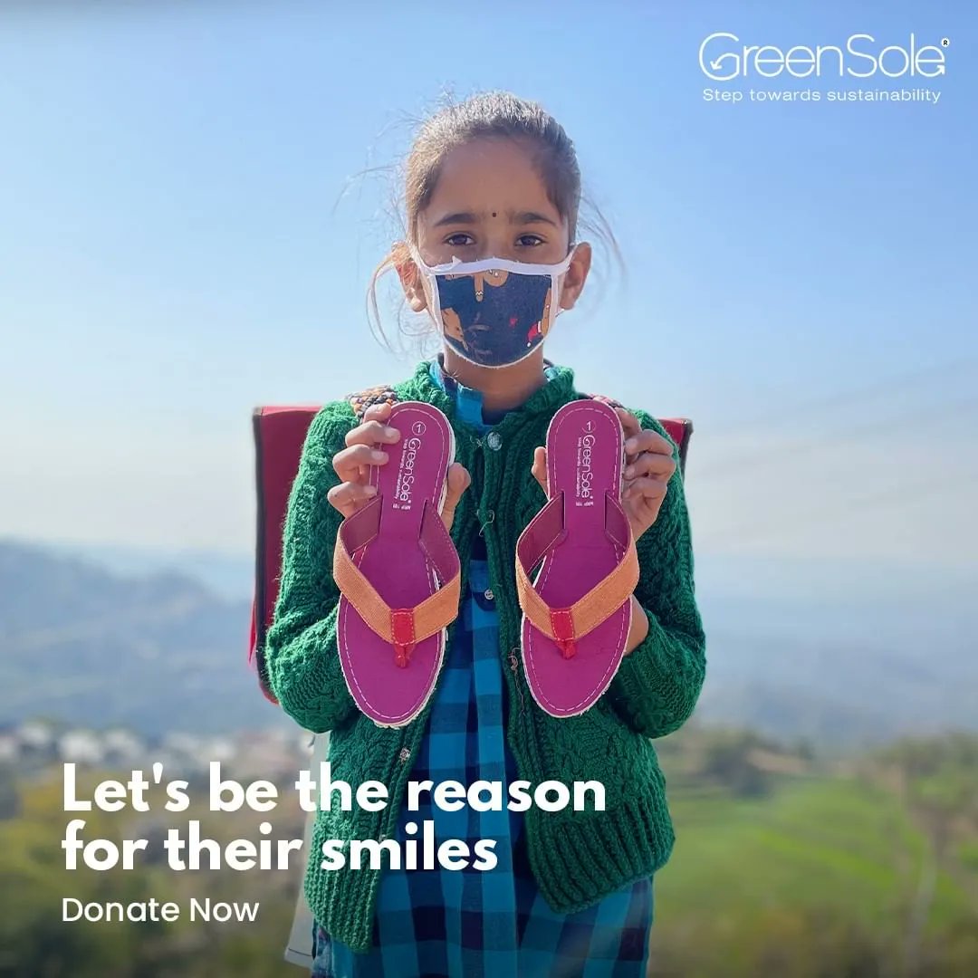 Be the reason for their smiles! 
Donate your old kicks to #Greensole, and we'll give them a new life as a pair of slippers to help children in need get to school.
Donate Now and Join us in our Journey.