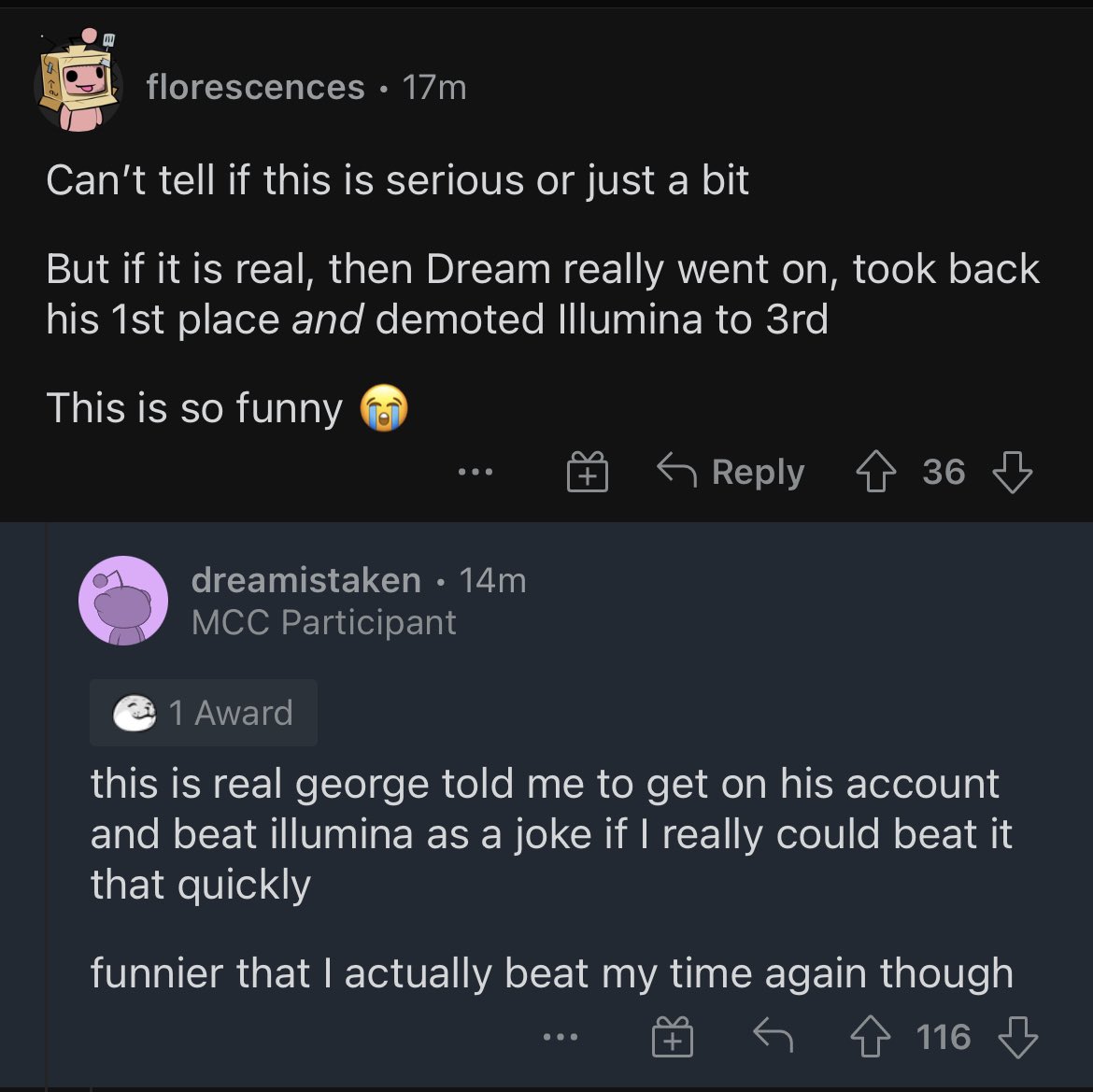 redditdream's tweet photo. More Dream replies on Reddit! https://t.co/38NxBYCnU3