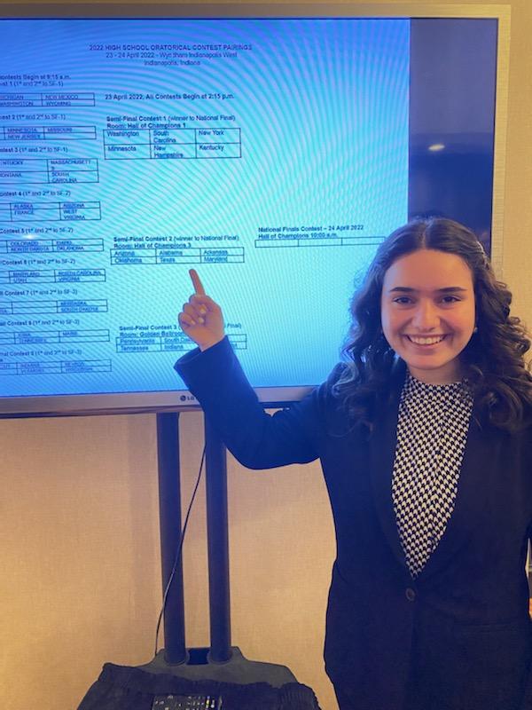 Aya Kasim made it the National Semi-Finals of the Oratorical Contest!
Congratulations and way to represent MVHS and the state of Texas!