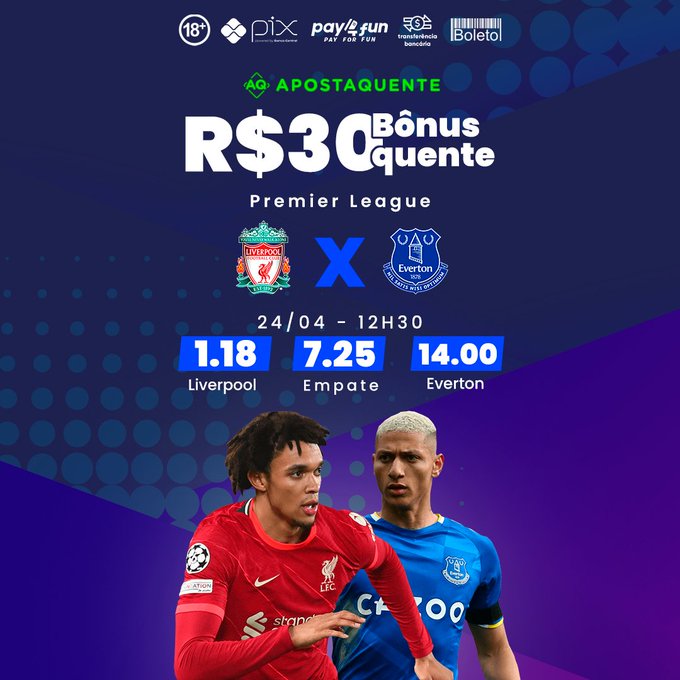🔥Doming&atilde;o de cl&aacute;ssico na #PremierLeague , amigos! Qual &eacute; o seu palpite para o placar entre Liverpool<a href="/tag/premierleague"class="tags">#PremierLeague</a><a href="/tag/apostaquente"class="tags"><span>#apostaquente</span></a>