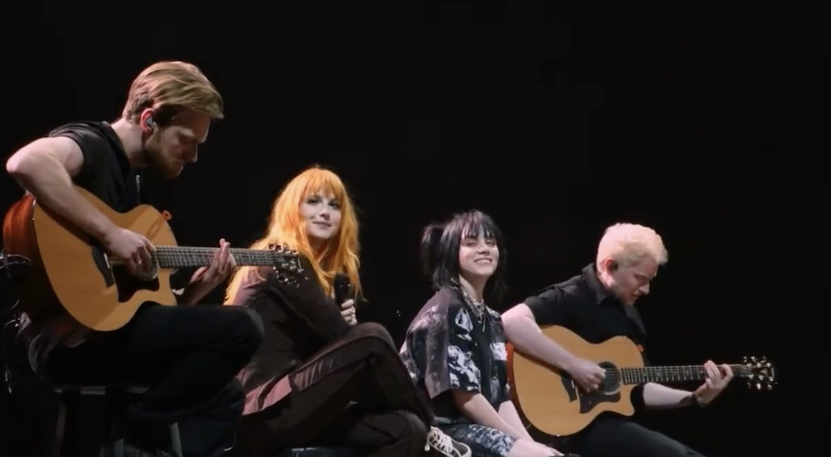 See Billie Eilish bring out surprise guest Hayley Williams for an acoustic rendition of Paramore's "Misery Business" at #Coachella rol.st/3LbNwk9
