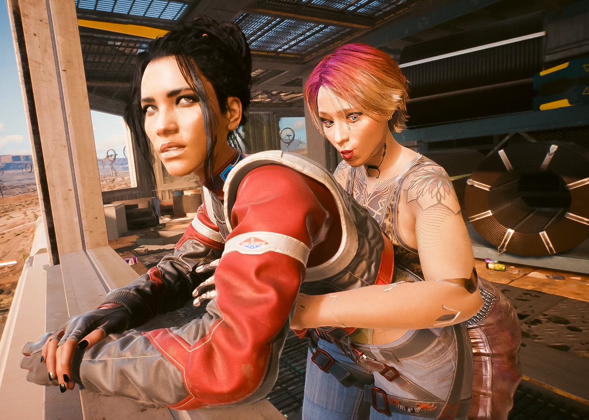 a_kyokuto's tweet image. #LGF22VPChallenge

#Cyberpunk2077
@CyberpunkGame
@CDPROJEKTRED 
@CDPRJP 
#サイバーパンク2077

Playful V and amazed Panam😁