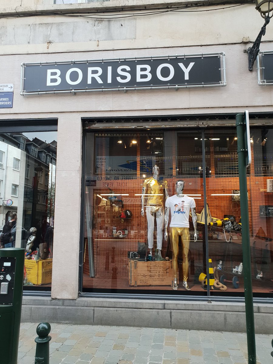 Found myself walking past a gay sex shop in Brussels yesterday called Borisboy. Had to take some pics. #boris #madeuslaugh