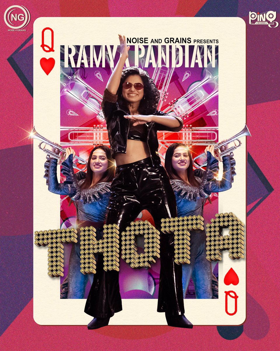 Here is the First look poster of @iamramyapandian 🤩 From #THOTA Music video Stay tuned with @Pingrecords & @noiseandgrains for more updates 🚨 @rio_raj @brittoguru @karya2000 @itisveer @DevPrakashRegan #Pingrecordsofficial #noiseandgrains @onlynikil