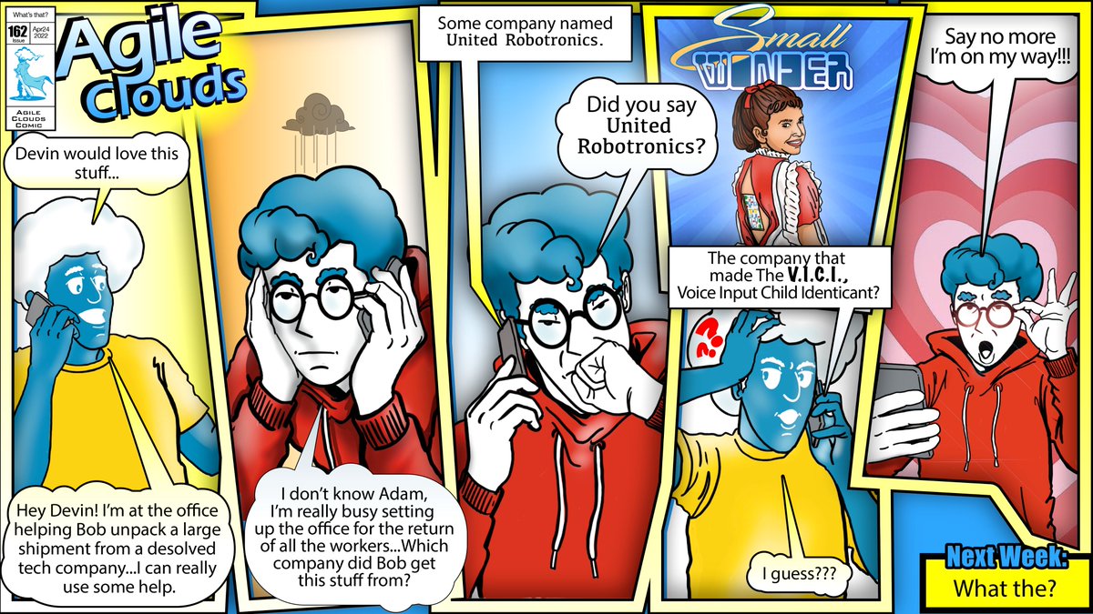 Sharif_Shaalan's tweet photo. #162 “Cloud Wonder Part 3: I’m on my way!!”
Devin is super excited to find out where Bob’s shipment came from!
https://t.co/xq5DtHHoFK
#salesforce #AgileCloudsComic #SundayMorning #SalesforceSundayComics #comicbooks #ComicArt https://t.co/gYNGIMR201