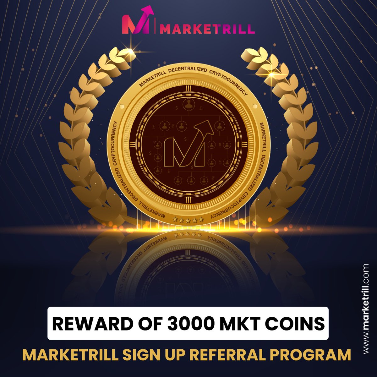 marketrill's tweet photo. Marketrill gives you an amazing reward of 3000 MKT coins. Participate in the Marketrill signup referral program today and win rewards.
 
#networking  #crypto #rewards #marketrill #freecoins #signup #bonuscoins #followus https://t.co/mDeAhSZqX6