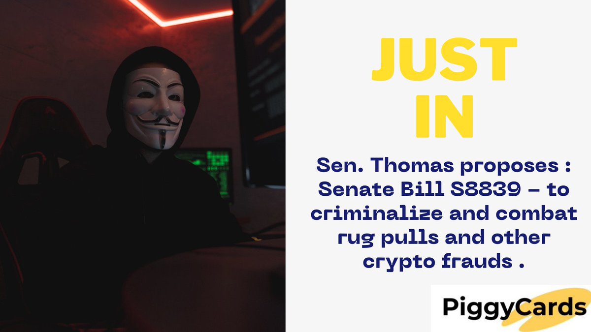 Piggy_cards's tweet photo. JUST IN : Sen. Thomas passes a bill for the security of Crypto Investors.

#Bitcoin #ETH #Cardano #SHIB #doge #SOL #litecoin #Avalance #piggycards #cryptocurrency #CryptoNews https://t.co/hn467rPEap