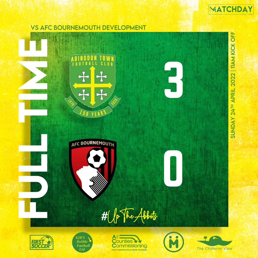 Abingdon Town WFC (@abingdontownla1) on Twitter photo ๐จ๐จ FULL TIME ๐จ๐จ
THE ABBOTT'S WIN THE CHAIRMAN'S CUP AFTER 90 MINUTES WITH A 3-0 WIN OVER <a href="/AFCBwomen/">AFC Bournemouth Women</a> Dev.
What a way to end the 2021/22 season!
#UpTheAbbotts ๐ข๐ก ๐จ๐จ FULL TIME ๐จ๐จ
THE ABBOTT'S WIN THE CHAIRMAN'S CUP AFTER 90 MINUTES WITH A 3-0 WIN OVER <a href="/AFCBwomen/">AFC Bournemouth Women</a> Dev.
What a way to end the 2021/22 season!
#UpTheAbbotts ๐ข๐ก