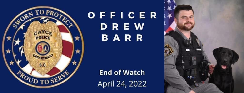 Sheriff Jay Koon and every member of the Sheriff’s Department family would like to offer our heartfelt condolences to our friends at the <a href="/CityofCayce/">City of Cayce</a> as they mourn the loss of <a href="/CaycePD/">City of Cayce Police Department</a> Officer Drew Barr.

We stand with you as you support each other and Officer Barr’s family. #EOW