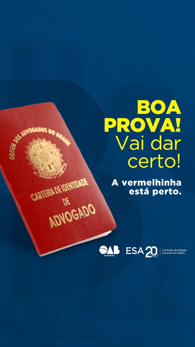 _MarcoCruz_'s tweet photo. ⚖ Excelente prova no EXAME DE ORDEM neste domingo!! Sucesso! 🙋🏼♂️#oabma https://t.co/b9457fZ0Kn