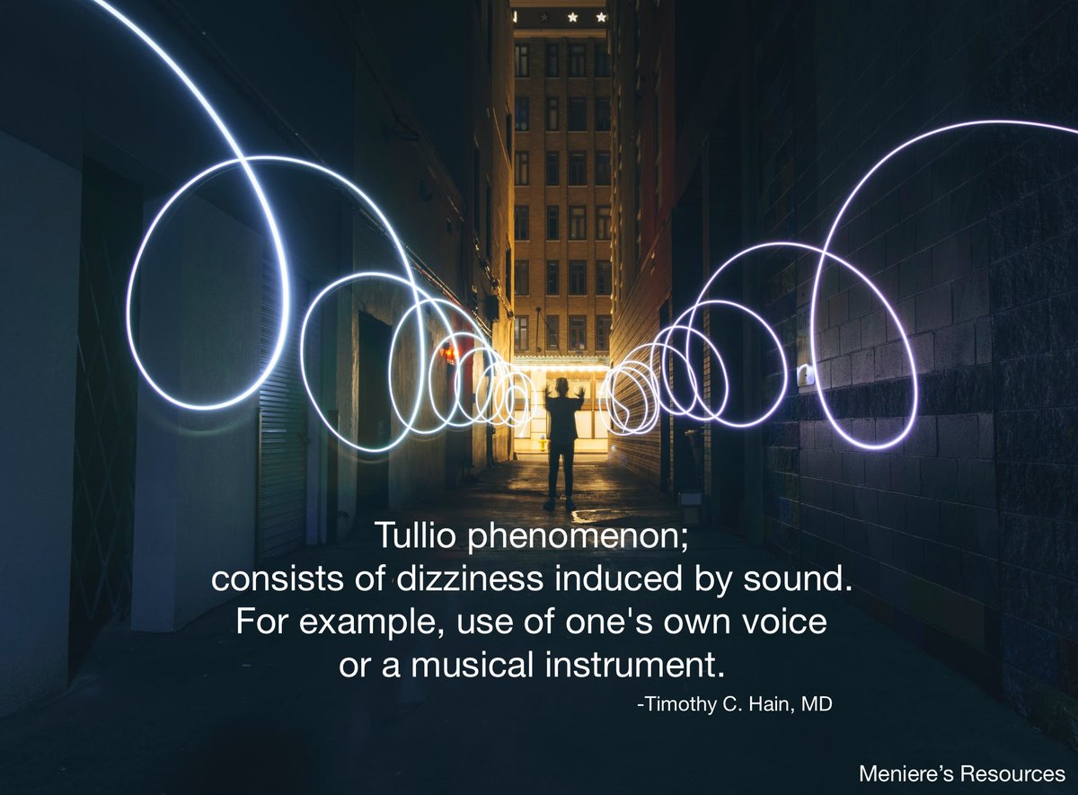 MenieresResourc's tweet photo. #Tullios is a symptom, not a disease, so you diagnose it by simply making the observation that loud #noises make one #dizzy. #vertigo #vestibular
https://t.co/Ymvb6sUGm9 https://t.co/aENRFoLiQJ