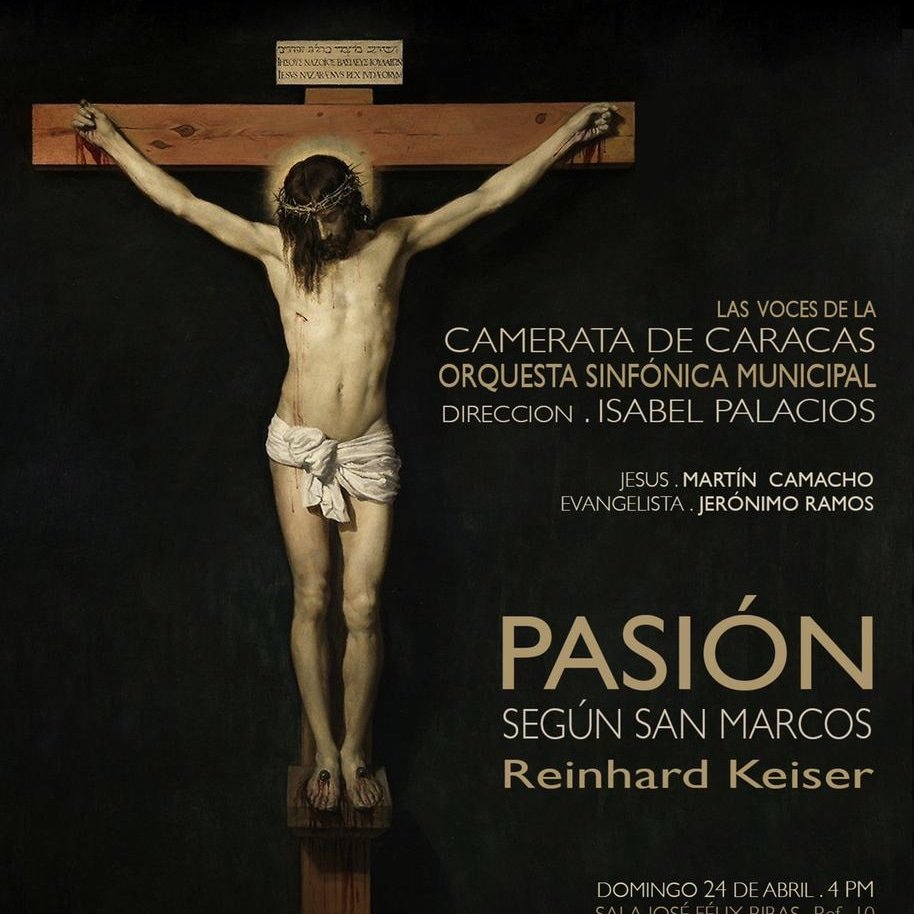 Kaiser y su Pasión según San Marcos cierra hoy el Ciclo de Música Sacra del TTC. 4:00pm. Sala José Félix Ribas.