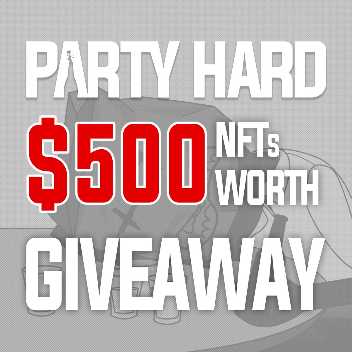 Only 50 WL Bronze spots left!🤯
But we are not forgetting our Twitter community💪

Special #NFTGiveaway especially for you ‼️
🏆2x #NFTdrop worth ~𝟓𝟎𝟎$ 💰
🏆2x WL Silver
🏆5x WL Bronze

1️⃣ Follow <a href="/PartyHardNFT/">PARTY HARD</a>
2️⃣ RT &amp;❤️&amp; tag #NFT frens
3️⃣ Join:  discord.gg/PartyHardNFT

⏰ 60H