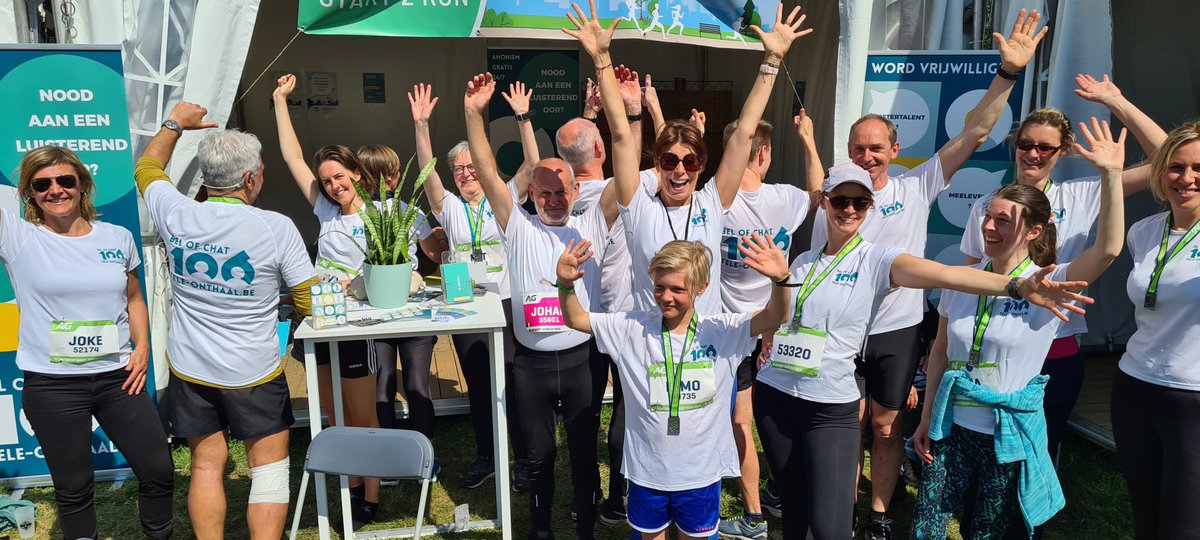 👟 Mentale en lichamelijke gezondheid vandaag hand in hand op de <a href="/Antwerp10Miles/">Baloise Antwerp 10 Miles</a> , samen met onze sportief ambassadeur <a href="/evygruyaert/">Evy Gruyaert</a> #run10milesvoor106 #pratenhelpt