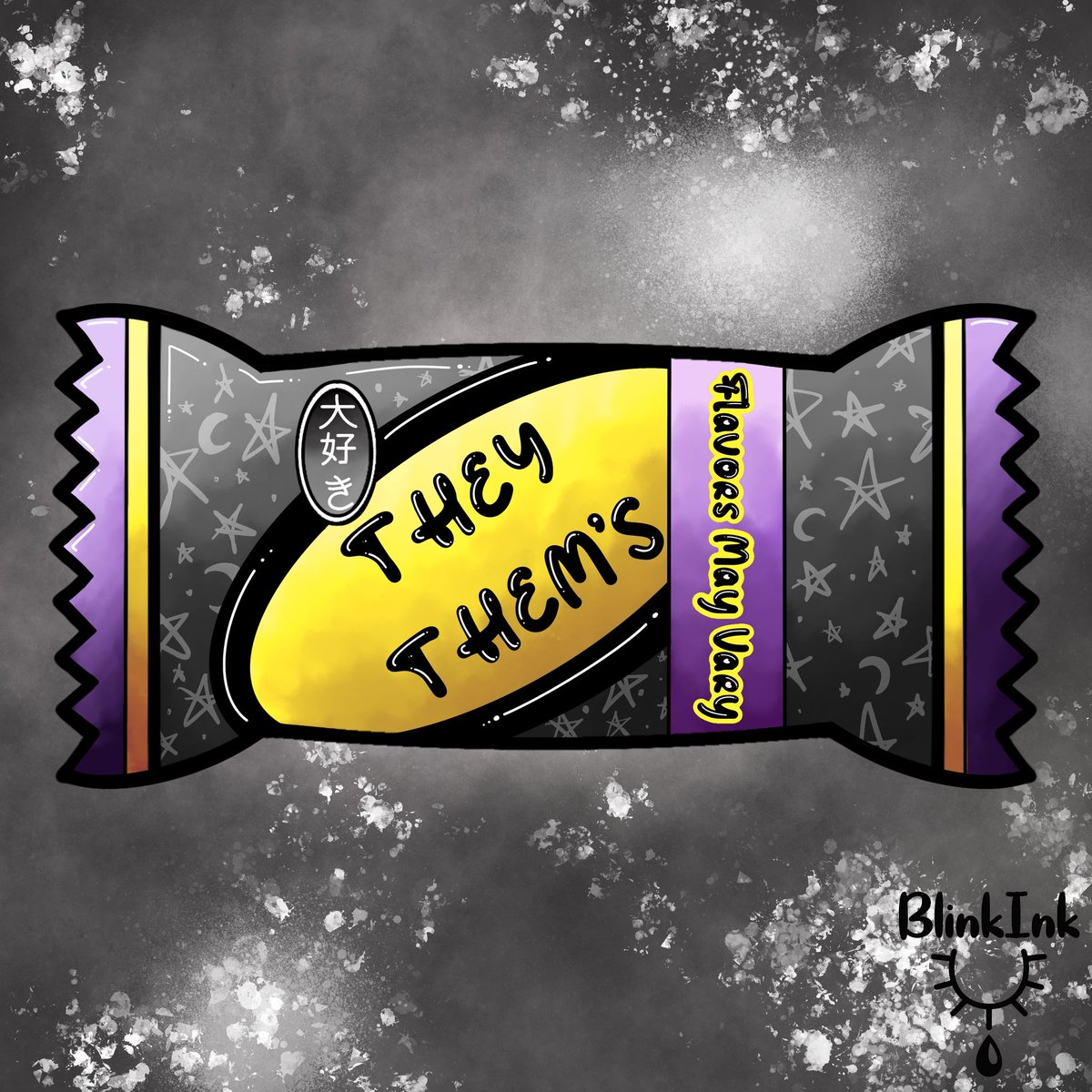 BlinkInk9's tweet photo. Pronoun Pieces [flavor may vary]

#hehim #sheher #theythem #kitkat #LGBTQ #ProtectTransKids #pronounbutton #space #nonbinary https://t.co/TUaa6Ry8vJ