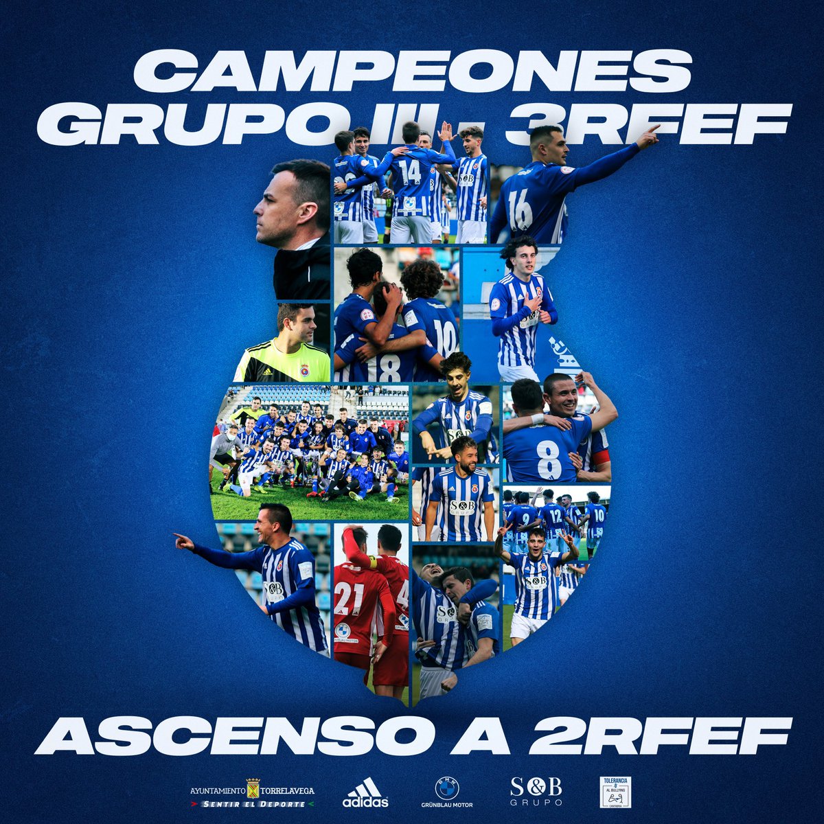 RafaPedrero18's tweet photo. Ascenso a 2RFEF, liga y copa federación lo conseguido está temporada. La @RSGimnastica empieza a estar dónde se merece!🏆💙🤍 https://t.co/RZabgTZSjg