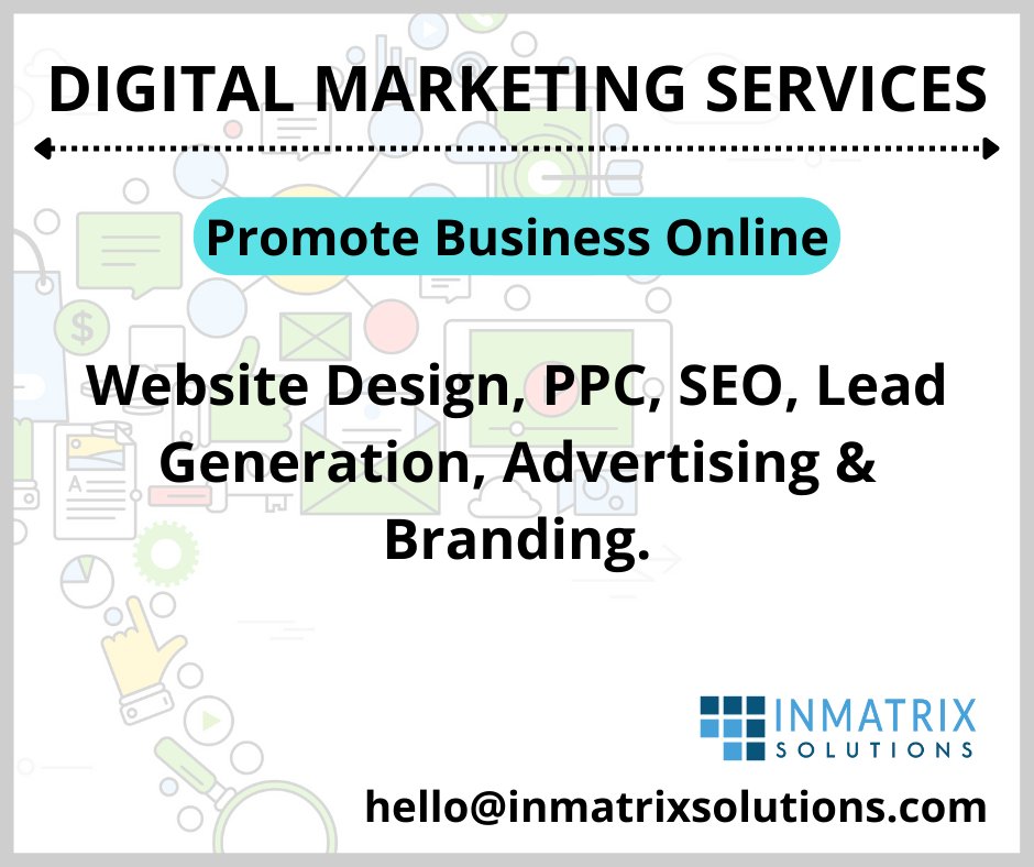 InMatrixSoluti1's tweet photo. Take your idea online!
For More Details;
Visit us : https://t.co/OGdn5AP3ce
Call us : +91 8448 556 926
#marketing #digital #socialmedia #business #seo #ppc #branding #onlinemarketing #advertising https://t.co/6uNCmHJ28A