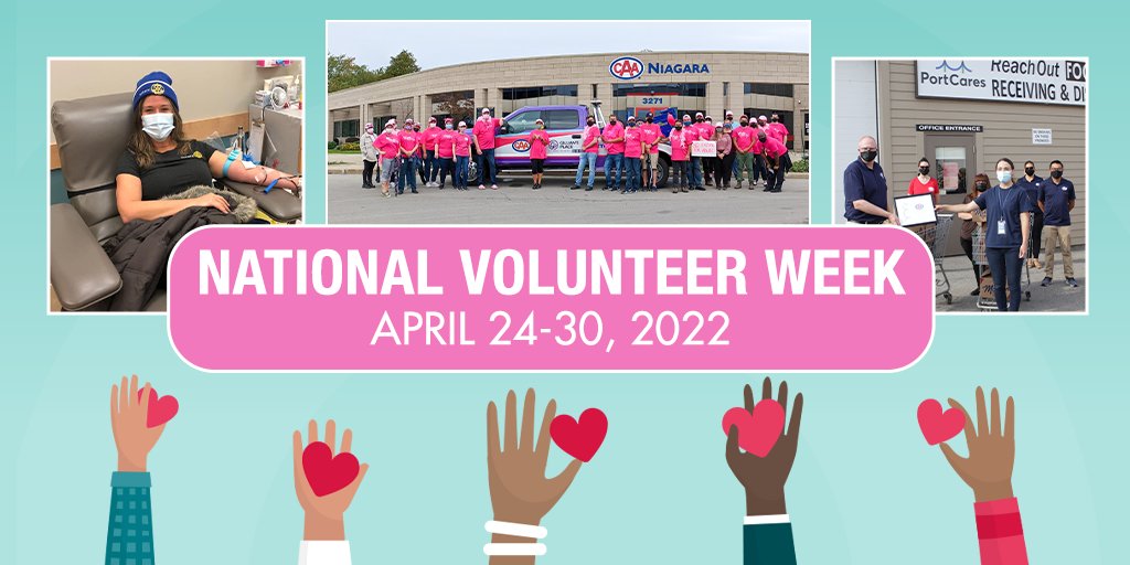 CAANiagara's tweet photo. It's #NationalVolunteerWeek and we want to thank all of the volunteers out there who dedicate their time to making our community a better place, including our team members at #CAANiagara. Learn how you can become more involved in Niagara at our blog: https://t.co/BJ54y6Urqy. https://t.co/K2Dc7TEM8w