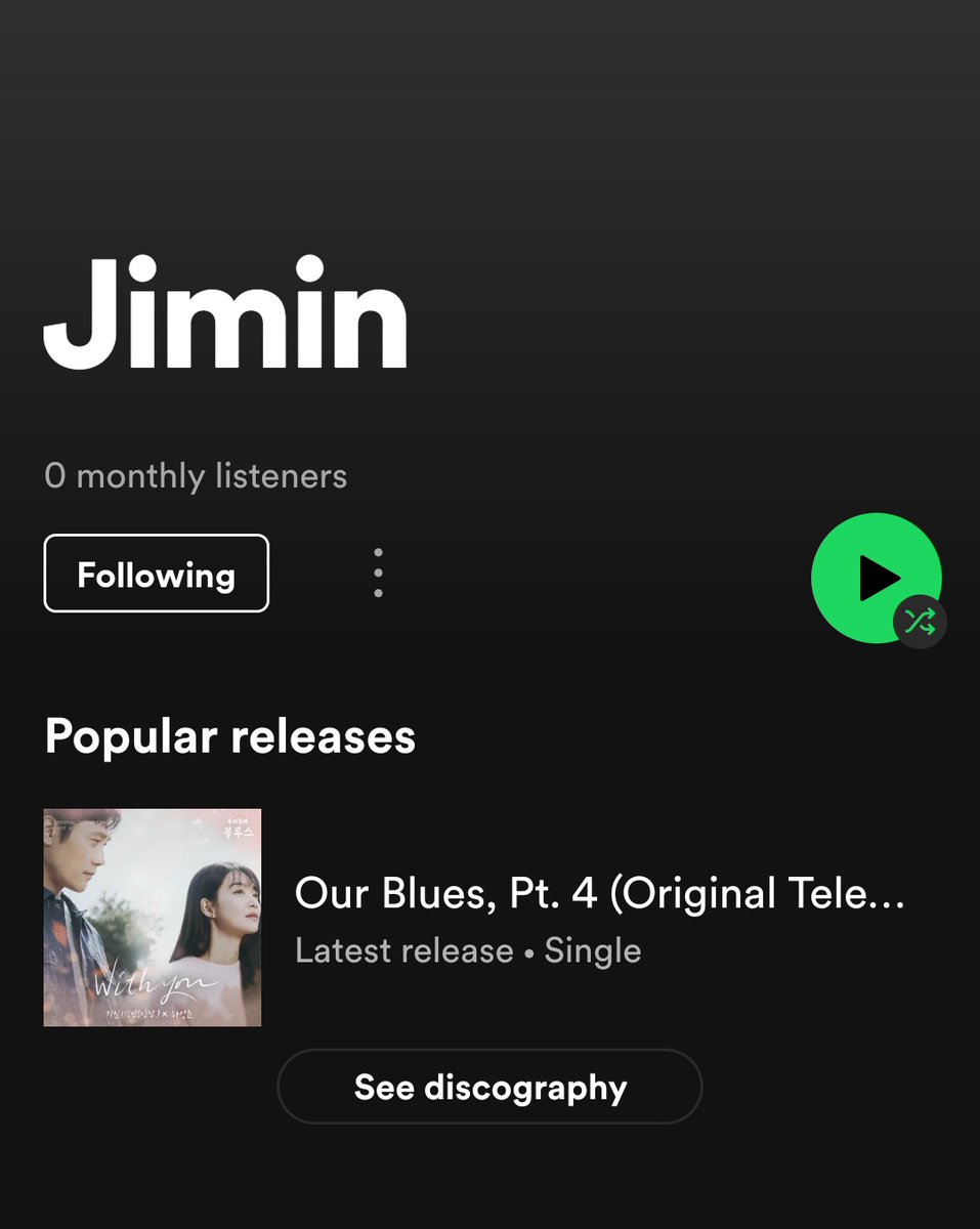 JAMJAMPICS's tweet photo. JIMIN’S SPOTIFY PAGE IS OUT NOW https://t.co/yneAkLfNjt https://t.co/Kc1XQM3QUO