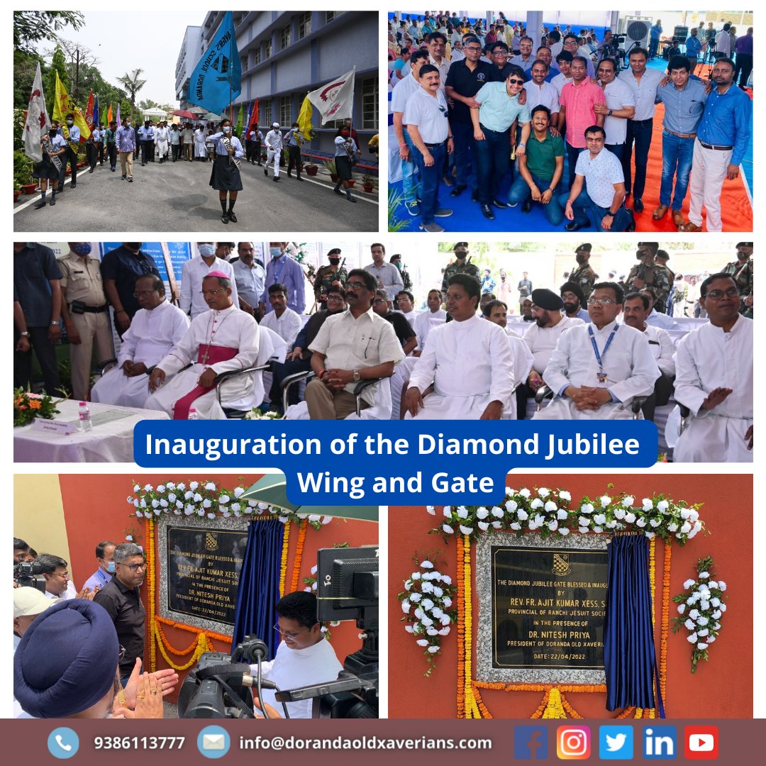 Inauguration of Diamond Jubilee Wing & Gate by Honorable Chief Minister, Shri @HemantSorenJMM, Rev. Fr. Ajit Xess, Rev. Fr. Vinay Kandulna and Dr. @niteshpriya.
@UtsavKParashar @Rahul_Jain1976 @budhiaa @vpatodia @deepakgarodia @NishitChopra1 @iAtulAgrawal @jaaindia