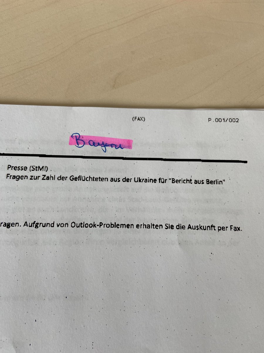 Christian Kretschmer (@chris_kret) on Twitter photo Anfrage zu ukrainischen Geflüchteten bei den Innenministerien der Bundesländer für <a href="/ARD_BaB/">Bericht aus Berlin</a>. Die schönste Rückmeldung kommt aus Bayern. Anfrage zu ukrainischen Geflüchteten bei den Innenministerien der Bundesländer für <a href="/ARD_BaB/">Bericht aus Berlin</a>. Die schönste Rückmeldung kommt aus Bayern.