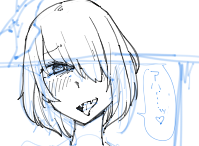 3話同人誌版を進めつつ4話に登場するサキュバスの見た目を考えている 