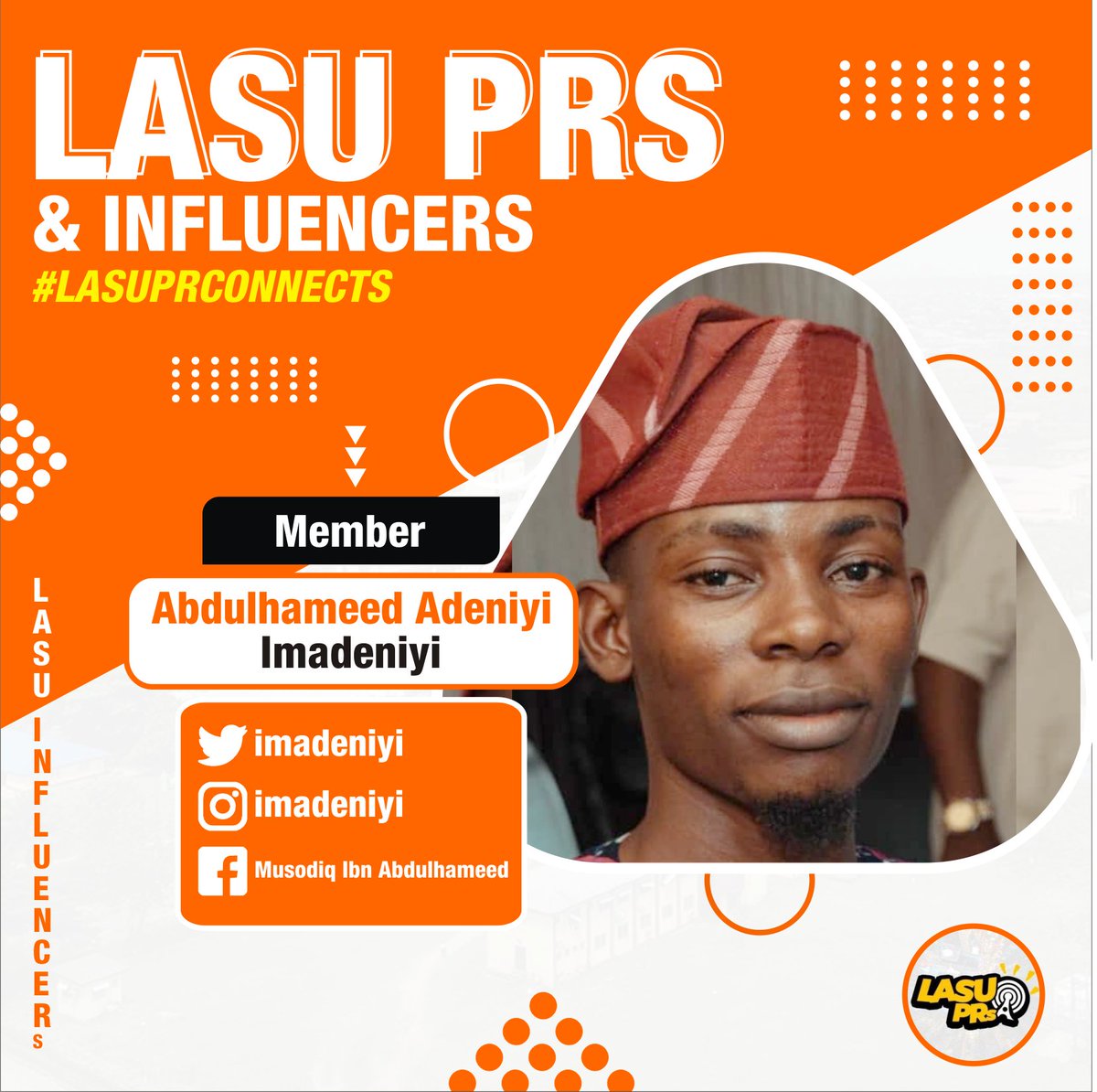 Lasu_PR's tweet photo. MEET THE INFLUENCERS! π₯
@SanniAyodeji6
@dunnichase7
@imadeniyi
@best_lanre
#lasupr #lasuprsandinfluencers https://t.co/0v54xL0taN